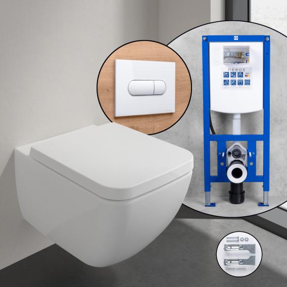 Villeroy & Boch Collaro complete SET wall-mounted toilet with neeos pre-wall element