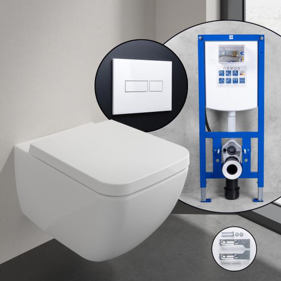 Villeroy & Boch Collaro complete SET wall-mounted toilet with neeos pre-wall element