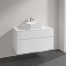 Villeroy & Boch Collaro countertop washbasin with Embrace vanity unit with 2 pull-out compartments