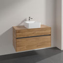 Villeroy & Boch Collaro countertop washbasin with Embrace vanity unit with 2 pull-out compartments