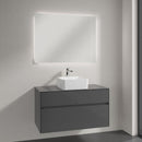 Villeroy & Boch Collaro countertop washbasin with Embrace vanity unit and More to See Lite mirror