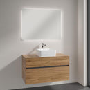 Villeroy & Boch Collaro countertop washbasin with Embrace vanity unit and More to See Lite mirror