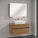 Villeroy & Boch Collaro countertop washbasin with Embrace vanity unit and My View Now mirror cabinet
