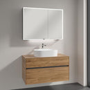 Villeroy & Boch Collaro countertop washbasin with Embrace vanity unit and My View Now mirror cabinet