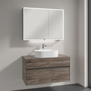 Villeroy & Boch Collaro countertop washbasin with Embrace vanity unit and My View Now mirror cabinet