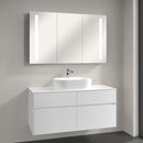 Villeroy & Boch Collaro countertop washbasin with Embrace vanity unit and My View 14 mirror cabinet