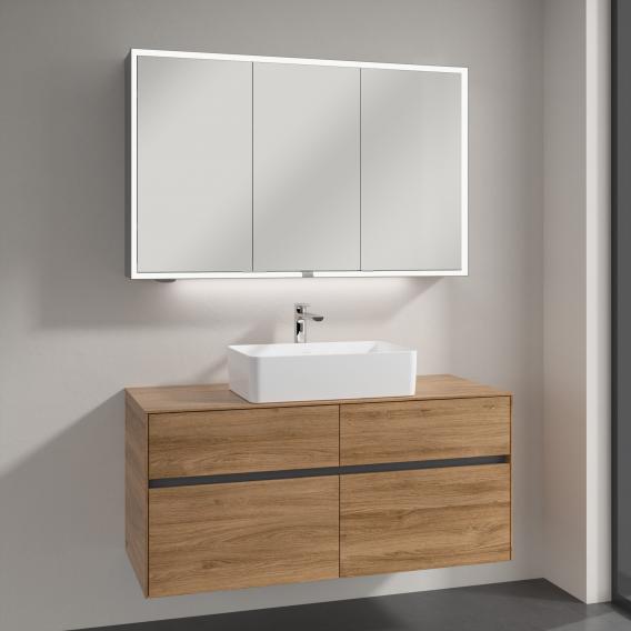 Villeroy & Boch Collaro countertop washbasin with Embrace vanity unit and My View Now mirror cabinet