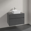Villeroy & Boch Collaro countertop washbasin with Embrace vanity unit with 2 pull-out compartments