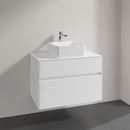 Villeroy & Boch Collaro countertop washbasin with Embrace vanity unit with 2 pull-out compartments