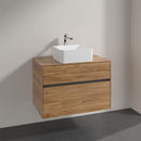 Villeroy & Boch Collaro countertop washbasin with Embrace vanity unit with 2 pull-out compartments