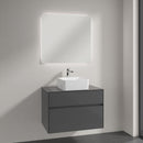 Villeroy & Boch Collaro countertop washbasin with Embrace vanity unit and More to See Lite mirror
