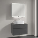 Villeroy & Boch Collaro countertop washbasin with Embrace vanity unit and My View Now mirror cabinet