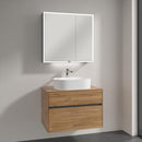Villeroy & Boch Collaro countertop washbasin with Embrace vanity unit and My View Now mirror cabinet