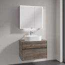 Villeroy & Boch Collaro countertop washbasin with Embrace vanity unit and My View Now mirror cabinet