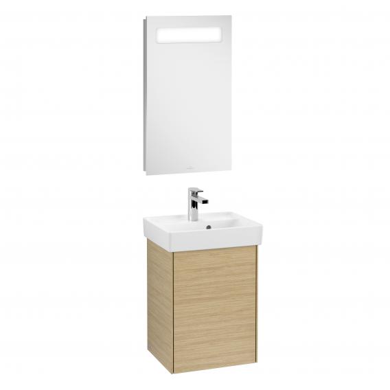 Villeroy & Boch Collaro hand washbasin with vanity unit and More to See 14 mirror
