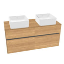Villeroy & Boch Collaro vanity unit with 4 pull-out compartments for 2 countertop washbasins