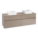 Villeroy & Boch Collaro vanity unit with 4 pull-out compartments for 2 countertop washbasins