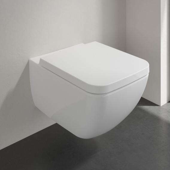 Villeroy & Boch Collaro wall-mounted washdown toilet, DirectFlush, with toilet seat, combi pack