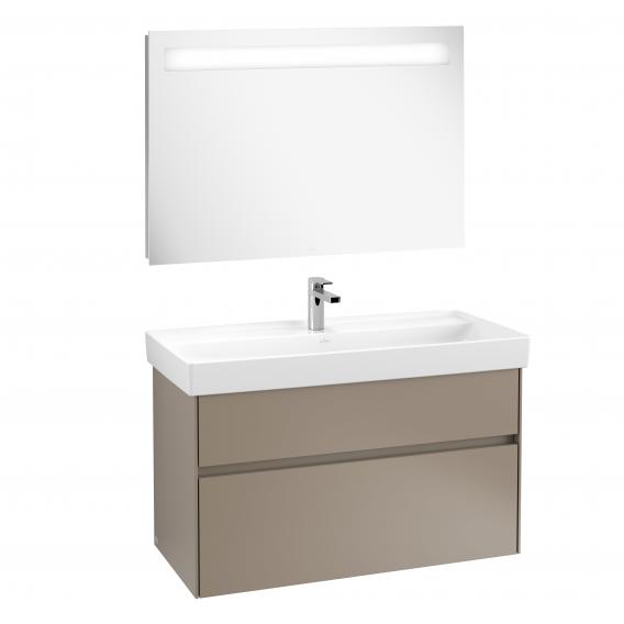 Villeroy & Boch Collaro washbasin with vanity unit and More to See 14 mirror