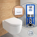 Villeroy & Boch Embrace complete SET wall-mounted toilet with neeos pre-wall element, flush plate