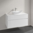 Villeroy & Boch Embrace vanity unit with 2 pull-out compartments for 1 countertop washbasin