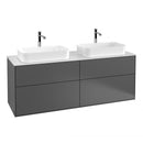 Villeroy & Boch Finion vanity unit with 4 pull-out compartments for 2 countertop basins