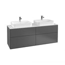 Villeroy & Boch Finion vanity unit with 4 pull-out compartments for 2 countertop basins