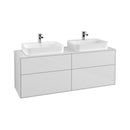 Villeroy & Boch Finion vanity unit with 4 pull-out compartments for 2 countertop basins