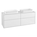 Villeroy & Boch Finion vanity unit with 4 pull-out compartments for 2 countertop basins