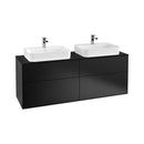 Villeroy & Boch Finion vanity unit with 4 pull-out compartments for 2 countertop basins
