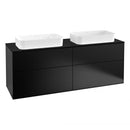 Villeroy & Boch Finion vanity unit with 4 pull-out compartments for 2 countertop basins