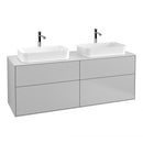 Villeroy & Boch Finion vanity unit with 4 pull-out compartments for 2 countertop basins