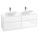 Villeroy & Boch Finion vanity unit for 2 countertop washbasins with 4 pull-out compartments