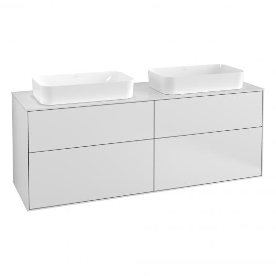 Villeroy & Boch Finion vanity unit with 4 pull-out compartments for 2 countertop basins