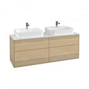 Villeroy & Boch Finion vanity unit with 4 pull-out compartments for 2 countertop basins