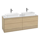 Villeroy & Boch Finion vanity unit with 4 pull-out compartments for 2 countertop basins
