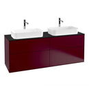 Villeroy & Boch Finion vanity unit with 4 pull-out compartments for 2 countertop basins