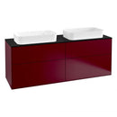 Villeroy & Boch Finion vanity unit with 4 pull-out compartments for 2 countertop basins