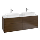 Villeroy & Boch Finion vanity unit with 4 pull-out compartments for 2 countertop basins