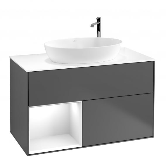 Villeroy & Boch Finion vanity unit for countertop washbasin with 2 pull-out compartments, rack element