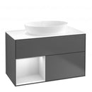 Villeroy & Boch Finion vanity unit for countertop washbasin with 2 pull-out compartments, rack element