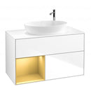 Villeroy & Boch Finion vanity unit for countertop washbasin with 2 pull-out compartments, rack element