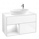 Villeroy & Boch Finion vanity unit for countertop washbasin with 2 pull-out compartments, rack element
