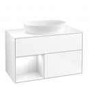 Villeroy & Boch Finion vanity unit for countertop washbasin with 2 pull-out compartments, rack element