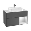 Villeroy & Boch Finion vanity unit with 3 pull-out compartments for countertop basins, rack element right