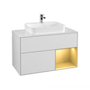 Villeroy & Boch Finion vanity unit with 3 pull-out compartments for countertop basins, rack element right