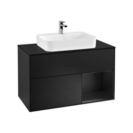 Villeroy & Boch Finion vanity unit with 3 pull-out compartments for countertop basins, rack element right