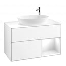 Villeroy &amp; Boch Finion 梳妝台，適用於檯面洗臉盆，附 2 個拉出式隔層