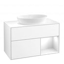 Villeroy &amp; Boch Finion 梳妝台，適用於檯面洗臉盆，附 2 個拉出式隔層