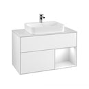 Villeroy & Boch Finion vanity unit with 3 pull-out compartments for countertop basins, rack element right